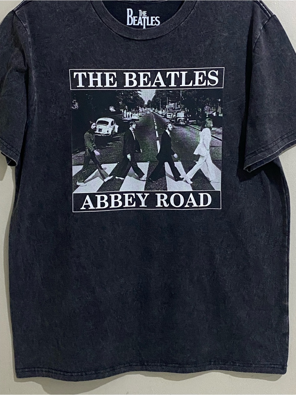 The Beatles Black Abbey Road Kids Tee with Photo Graphic